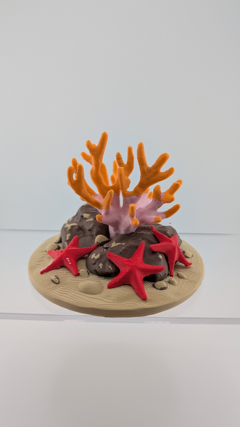 The detailed original reef, 3D-printed